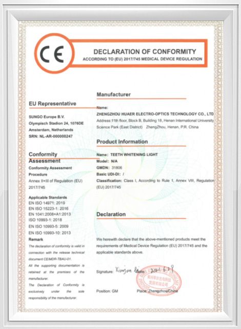 Свет сертификата CE